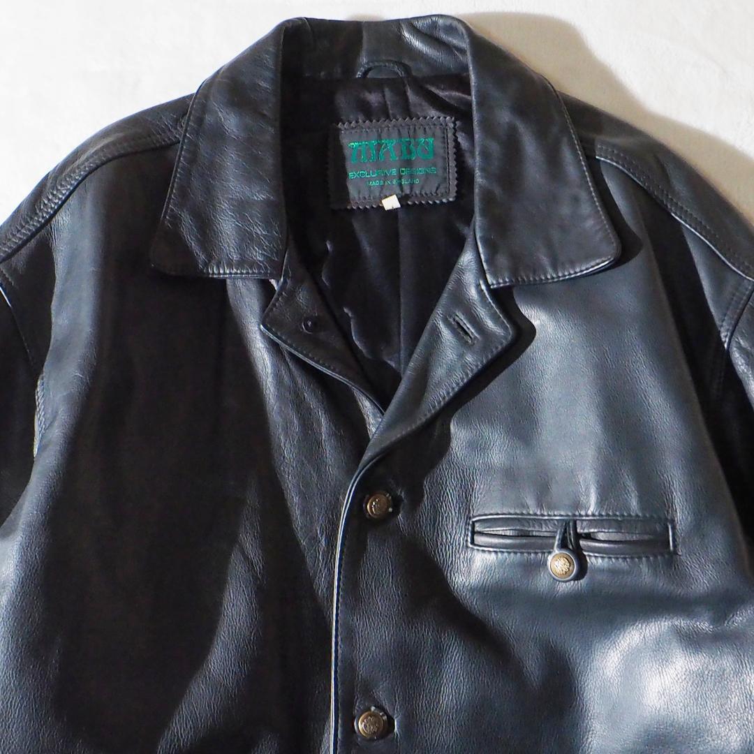 イングランド製 マブ MABU レザーコート カーコート 肉厚 XL～XXL相当