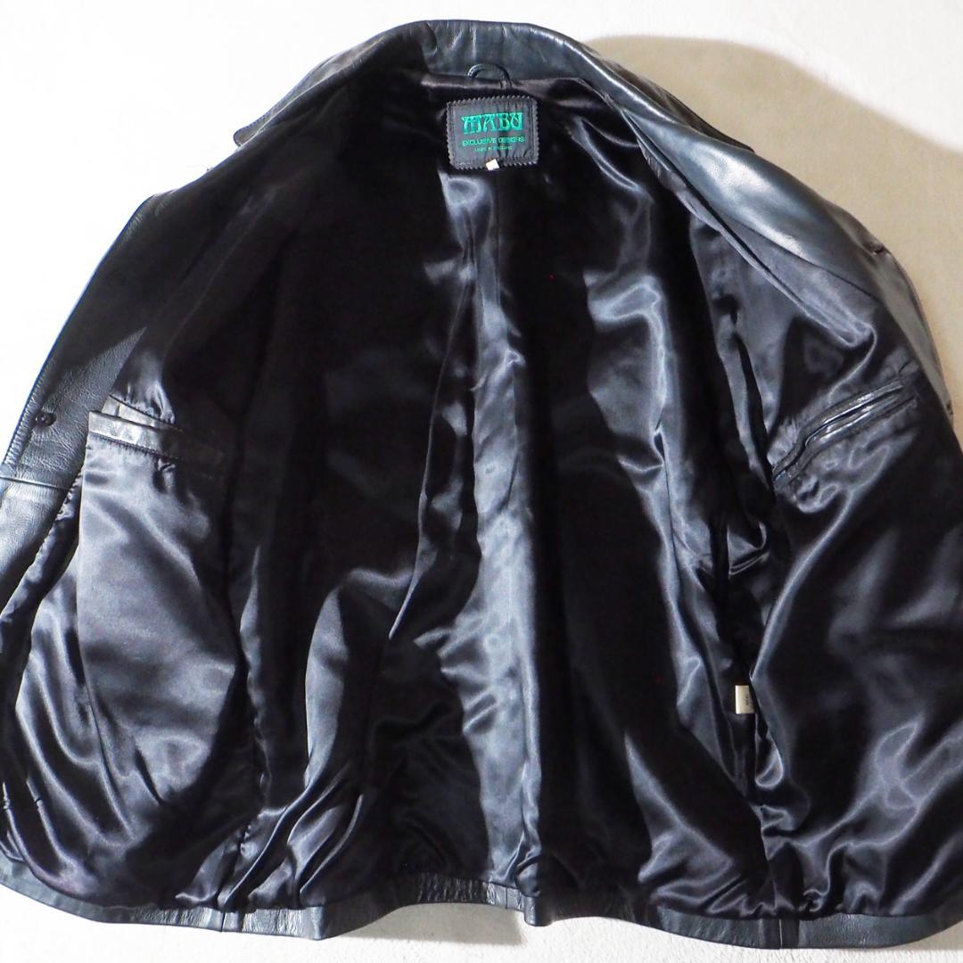 イングランド製 マブ MABU レザーコート カーコート 肉厚 XL～XXL相当