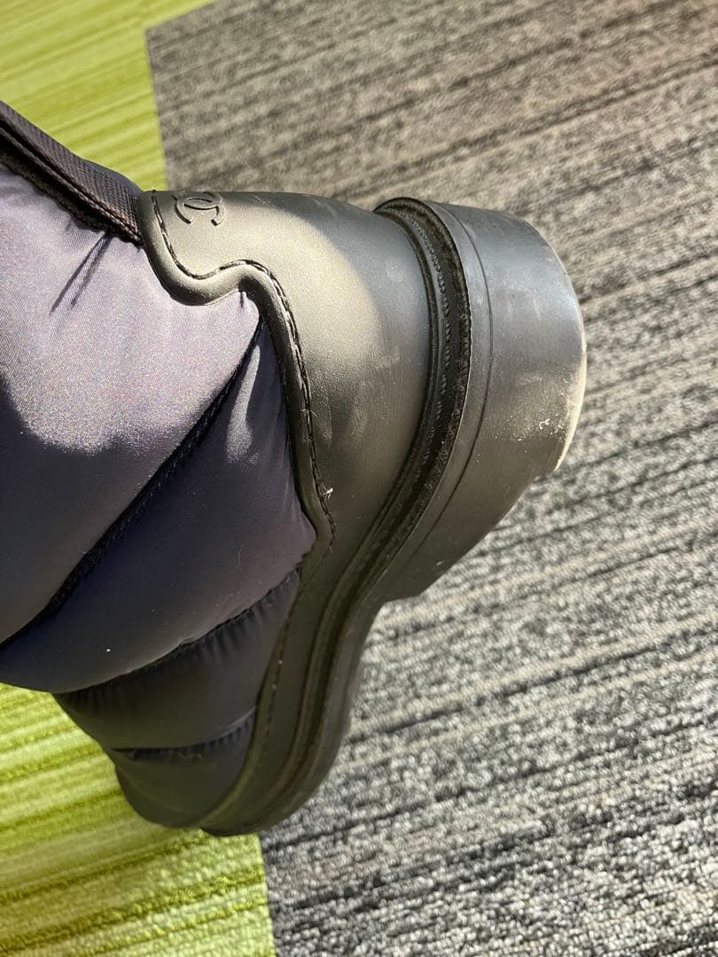 シャネル ブラック スノーブーツ ココマーク 希少　ネイビー　37