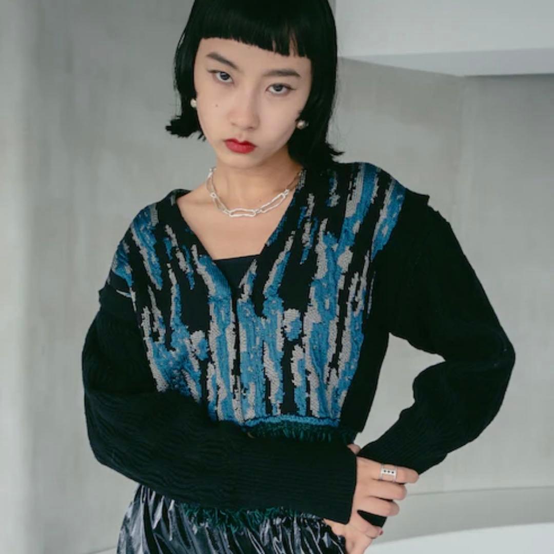 トップス sahara 23AW 2way Design Knit Cardigan