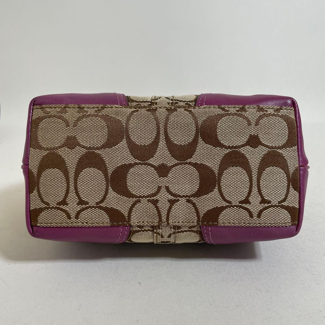 2512-112｜美品｜コーチ シグネチャー マルチポーチ パープル