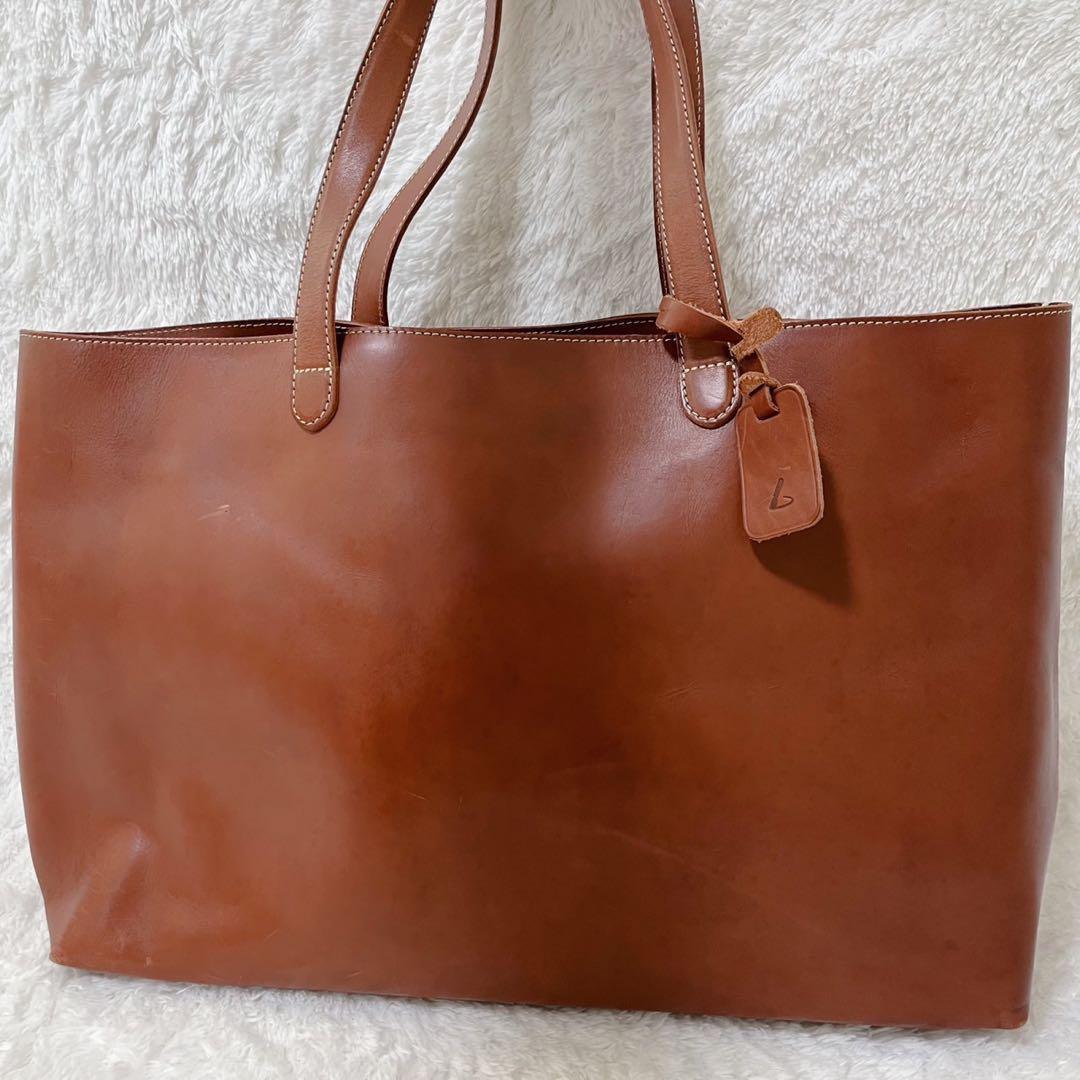 土屋鞄 ラージトート トートバッグ ツチヤカバン 牛革 ブラウン