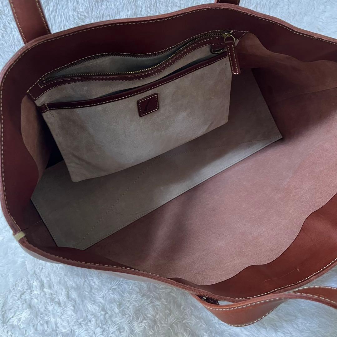 土屋鞄 ラージトート トートバッグ ツチヤカバン 牛革 ブラウン