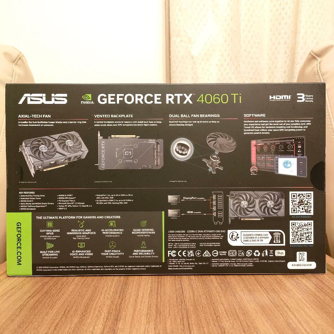 【新品未開封】ASUS GeForce RTX 4060 Ti 8GB OC