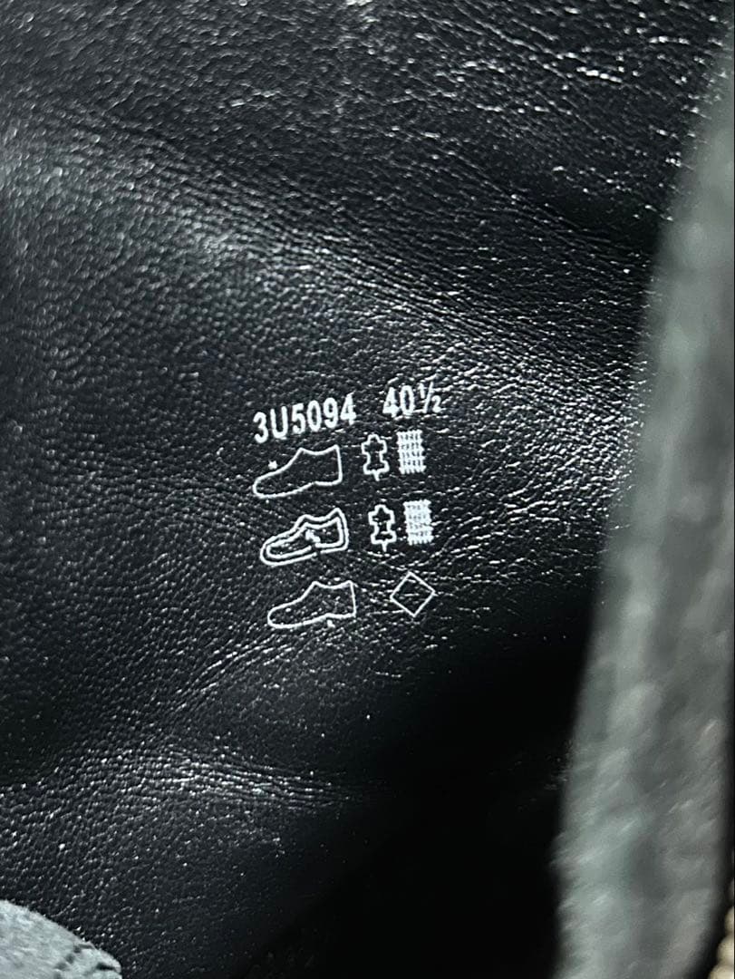 PRADA/レースアップブーツ/size40.5/黒/スエード/サイドジップ