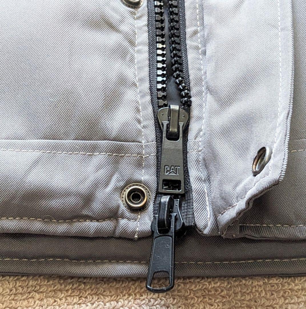 CAT 2XL 切り替え ワークジャケット 中綿キルティング ビッグサイズ 古着