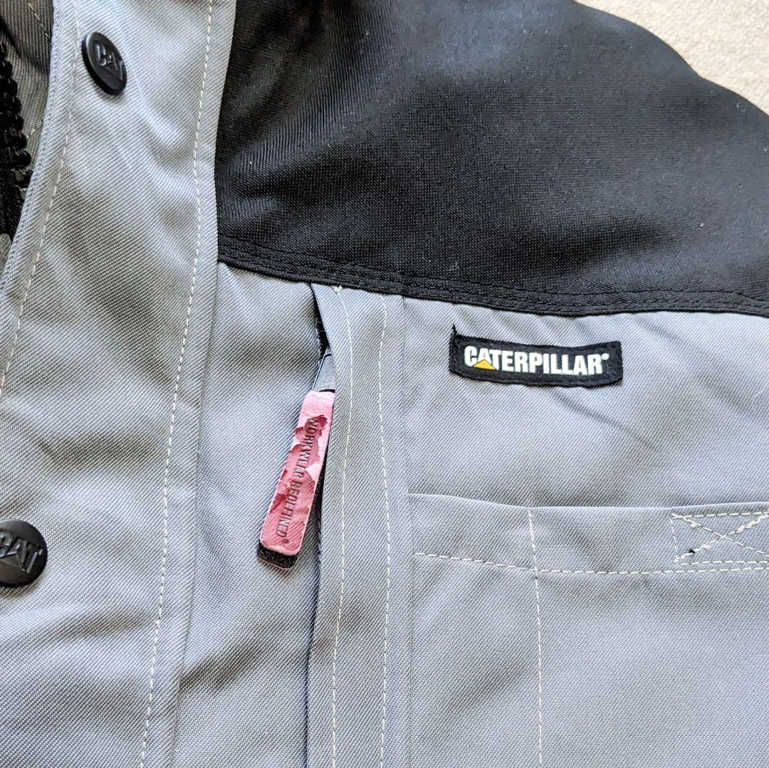 CAT 2XL 切り替え ワークジャケット 中綿キルティング ビッグサイズ 古着
