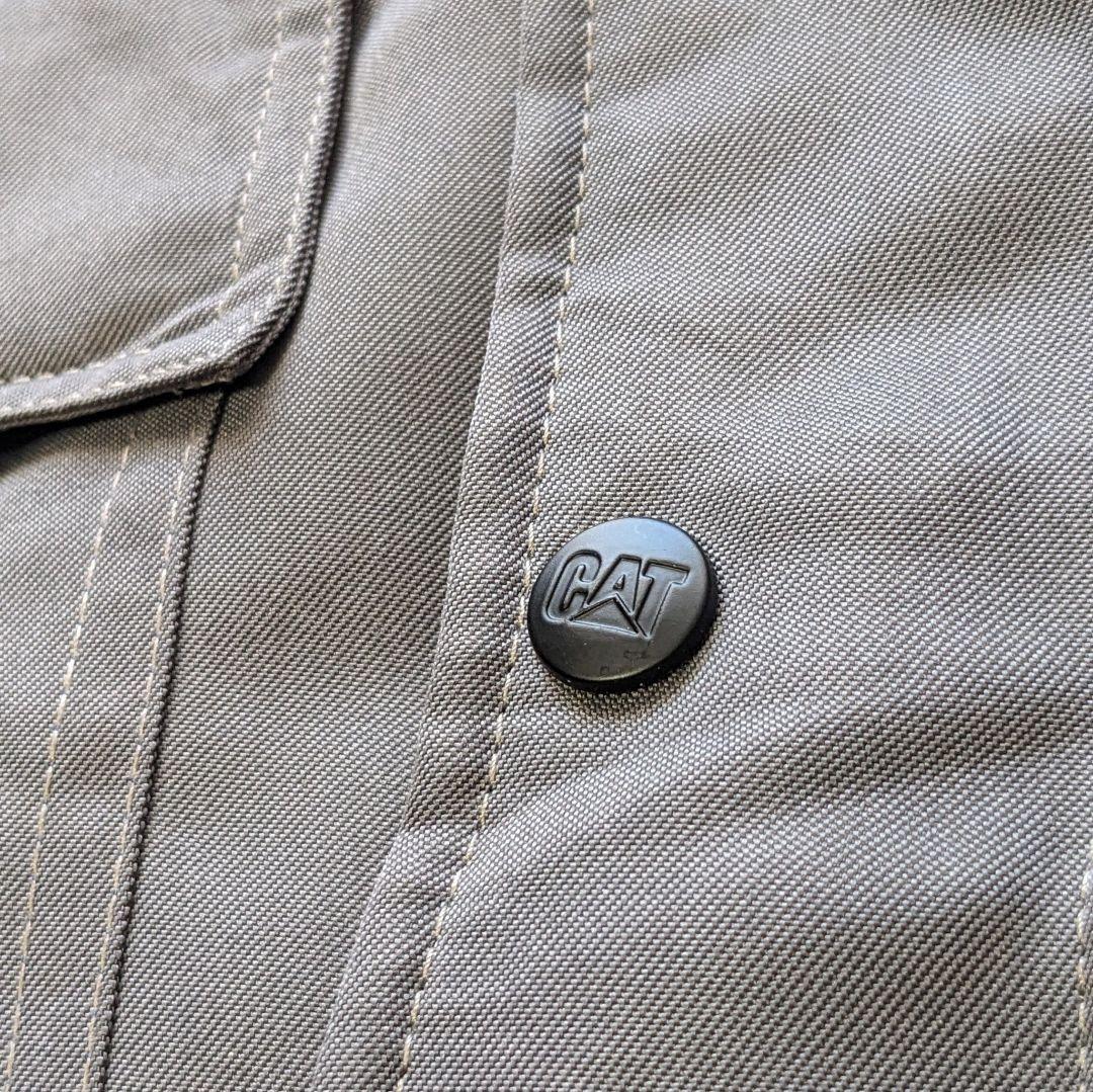 CAT 2XL 切り替え ワークジャケット 中綿キルティング ビッグサイズ 古着