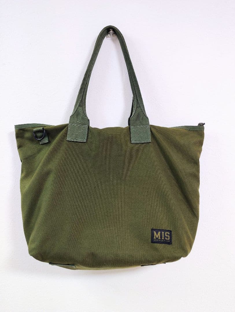 MIS オリーブグリーン トートバッグ USED