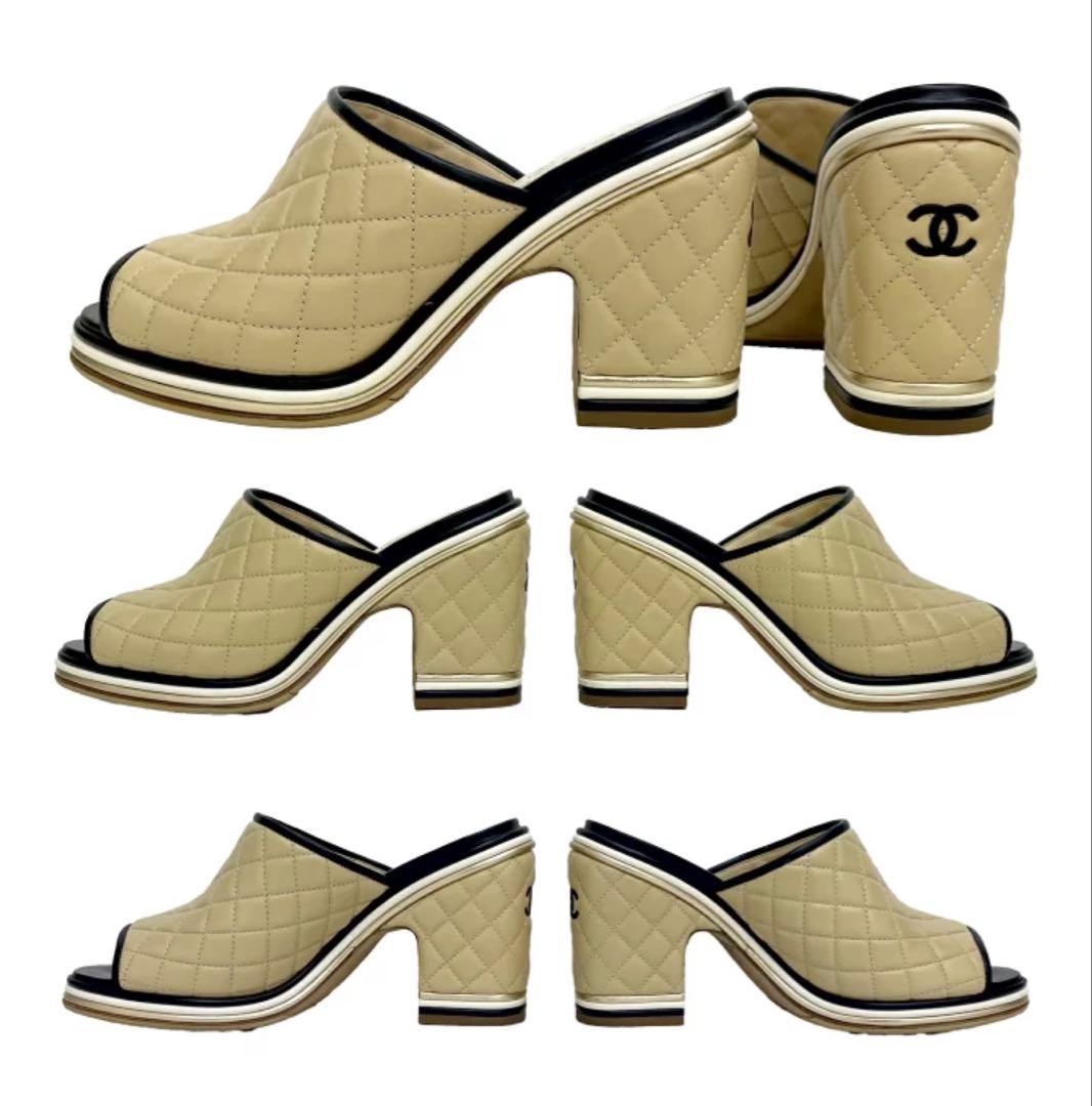 【新品未使用】CHANEL マトラッセ　オープントゥ　サンダル