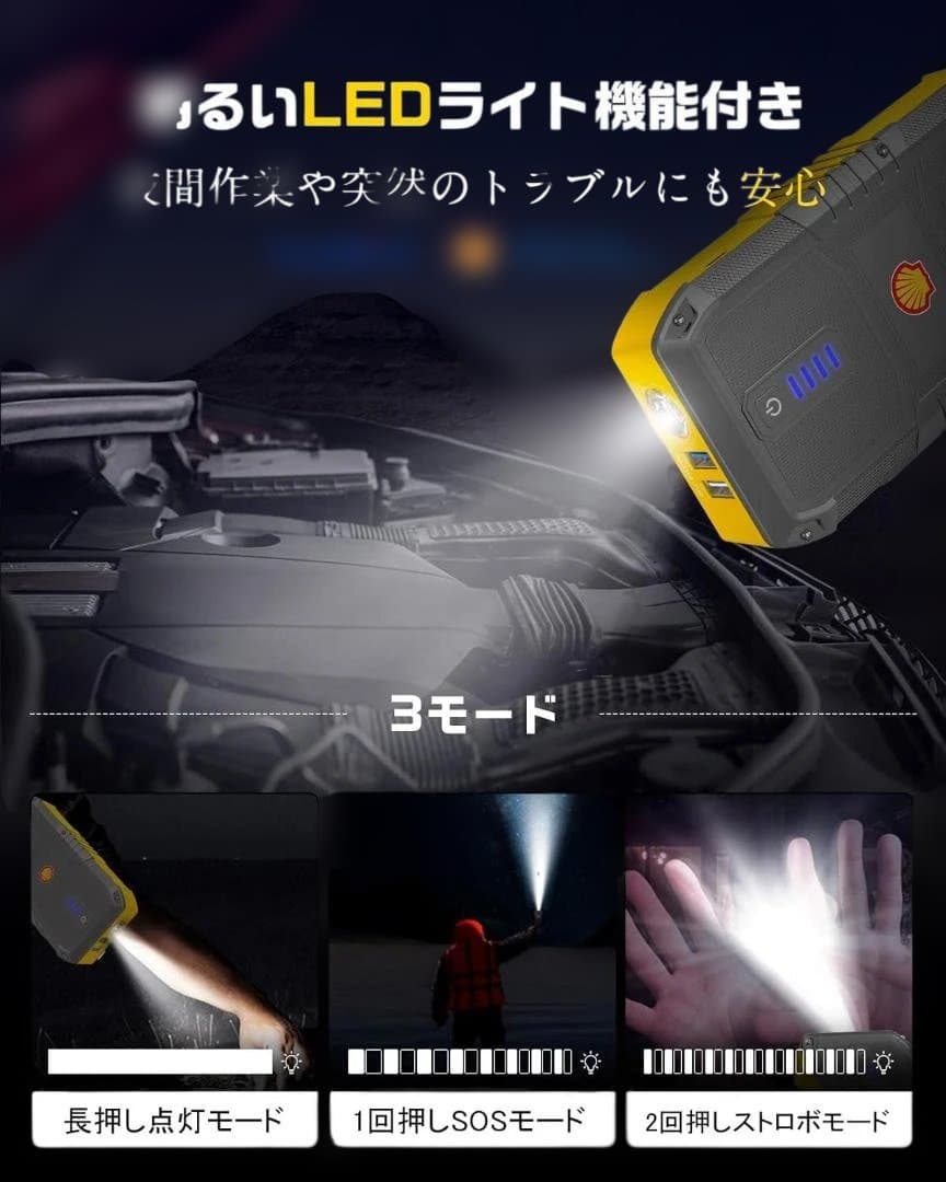 新品☆Shell ジャンプスターター SSI-SJ011 モバイルバッテリー