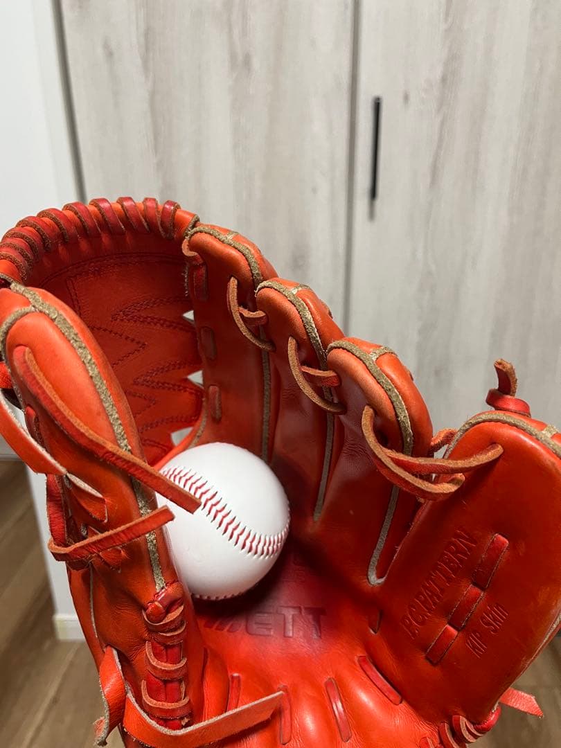 む*x様 【オーダー】ZETT プロステイタス 硬式グローブ 右投手用 手の甲隠