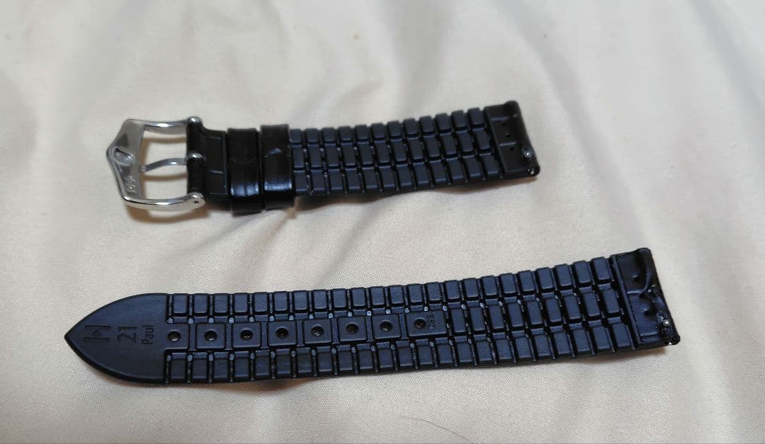 未使用 HIRSCH ヒルシュ 腕時計 ベルト 21㎜ 黒