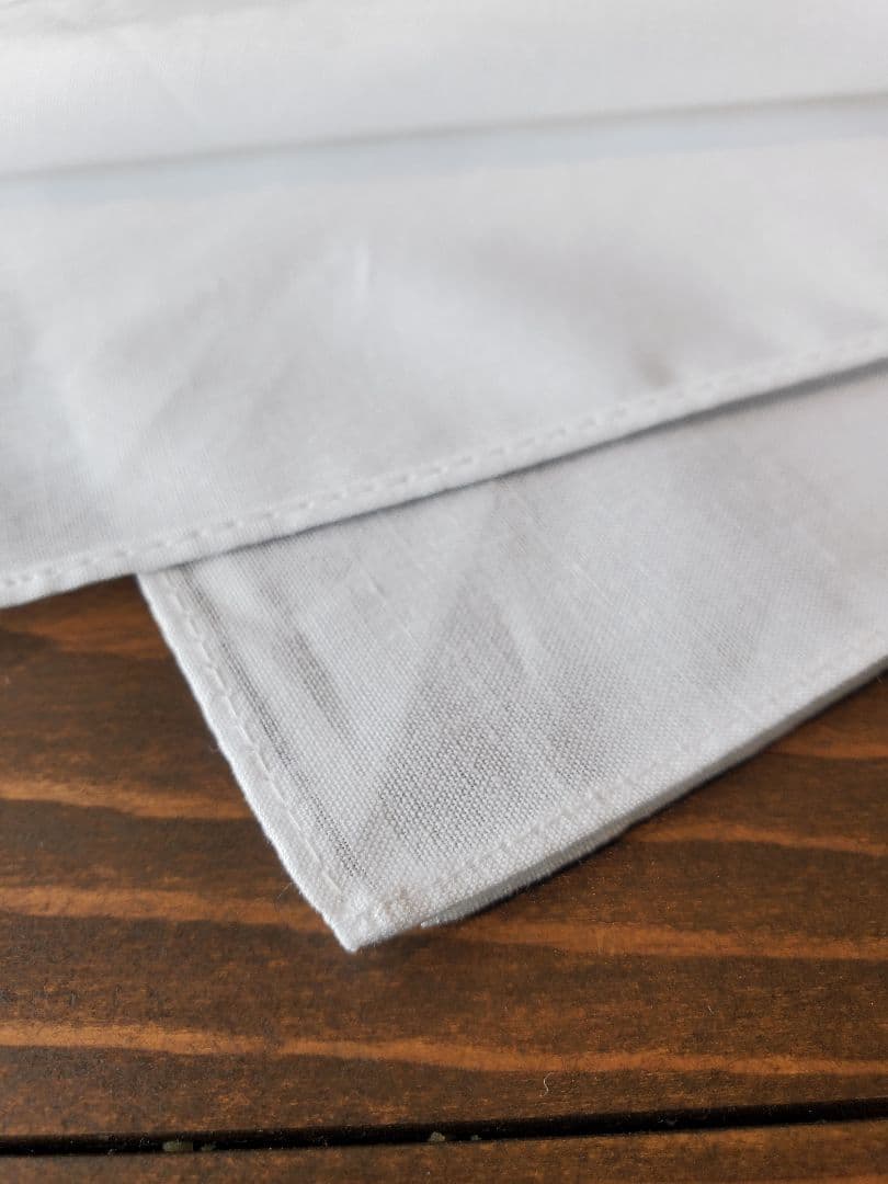 未使用 150枚セット 白無地綿ハンカチ (44×44.5) 手芸 染色 刺繍