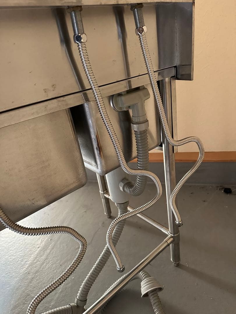 ステンレスダブルシンク 3水栓