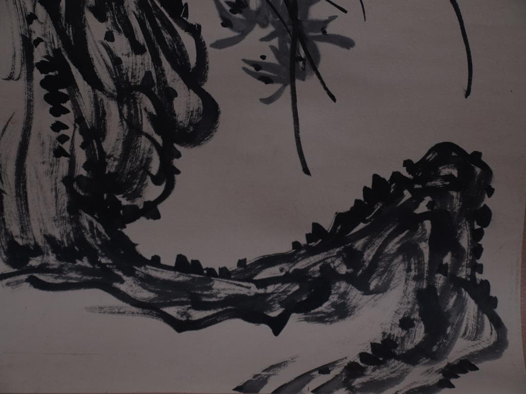 骨董市仕入れ品　中国清時代の掛軸　人物図　肉筆保証　 DE378A7-3