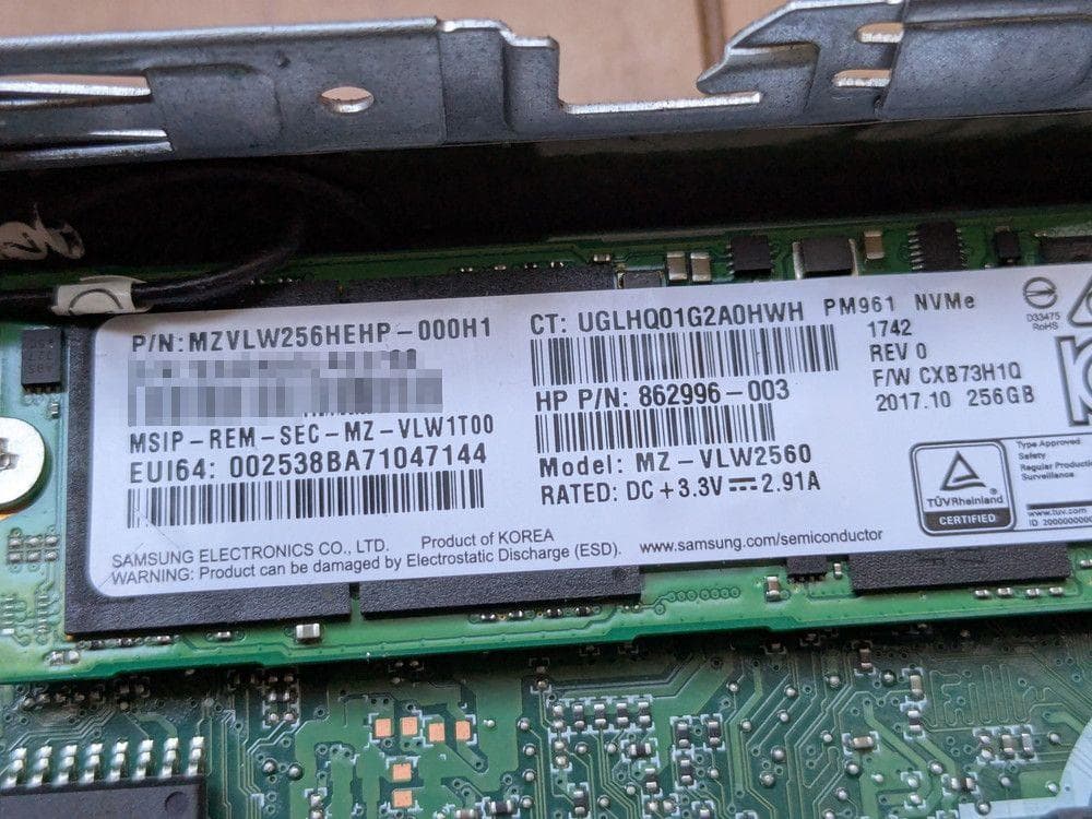 ミニPC HP EliteDesk 800 G4 DM i5-8600T/8G/256G