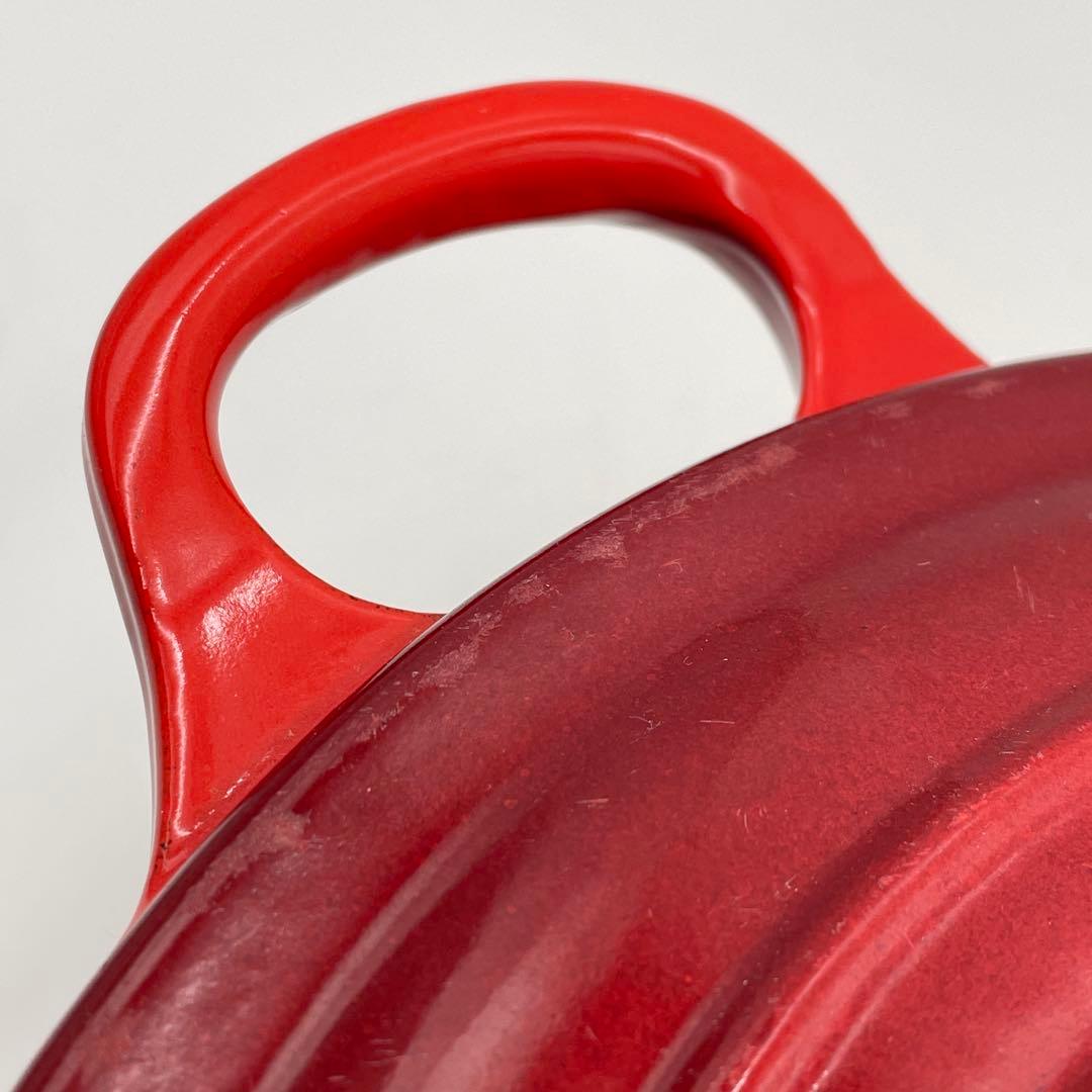 ルクルーゼ ココットロンド　24cm チェリーレッド 両手鍋