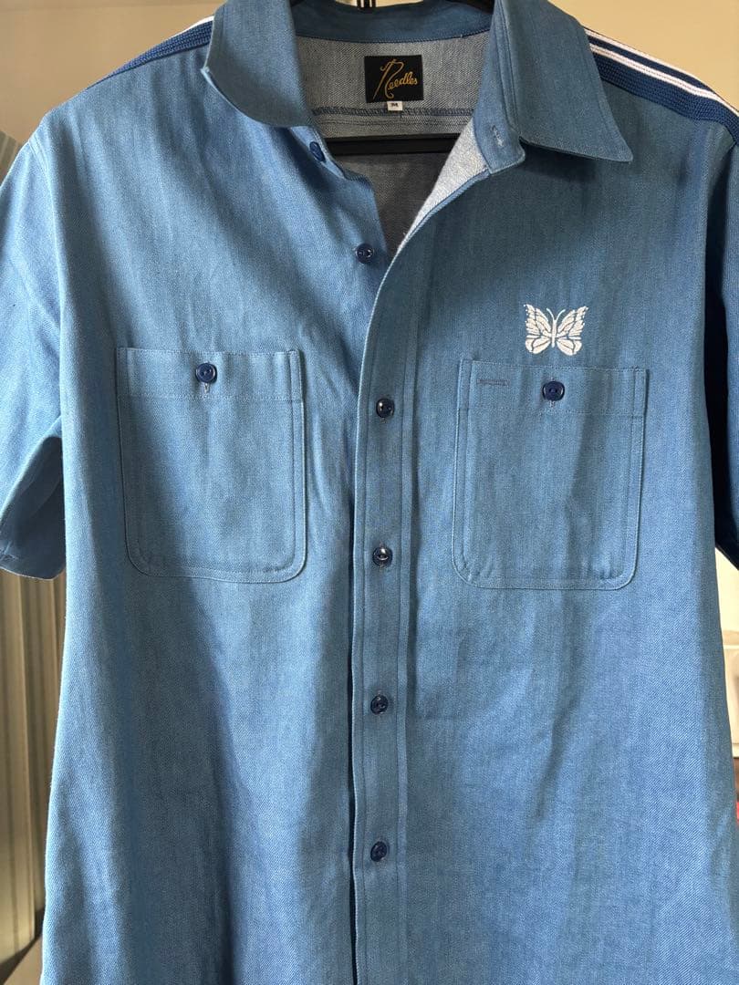 【Needles】ニードルスユニセックスワークデニムシャツ M