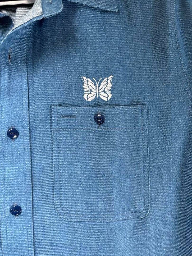 【Needles】ニードルスユニセックスワークデニムシャツ M