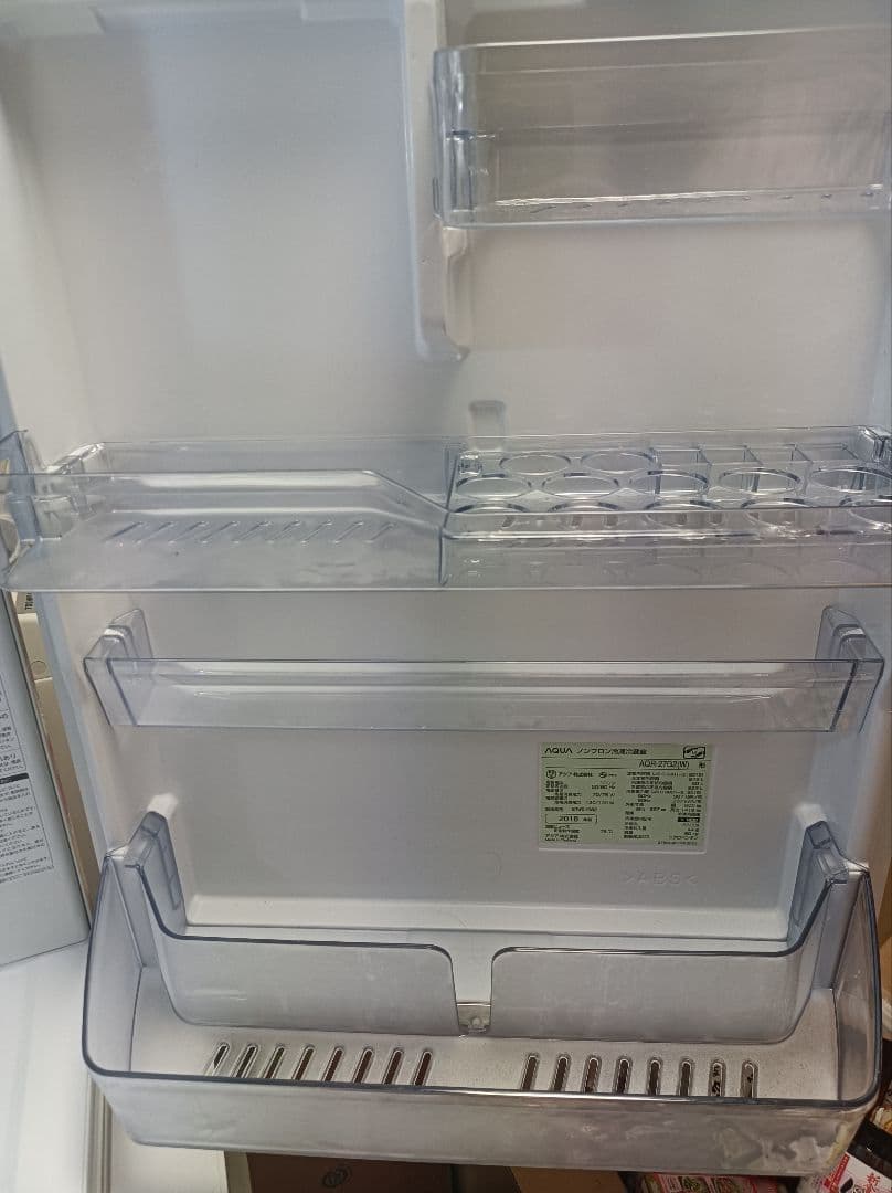 AQUA 冷蔵庫 AQR-27G2(W) 272L 2018年製