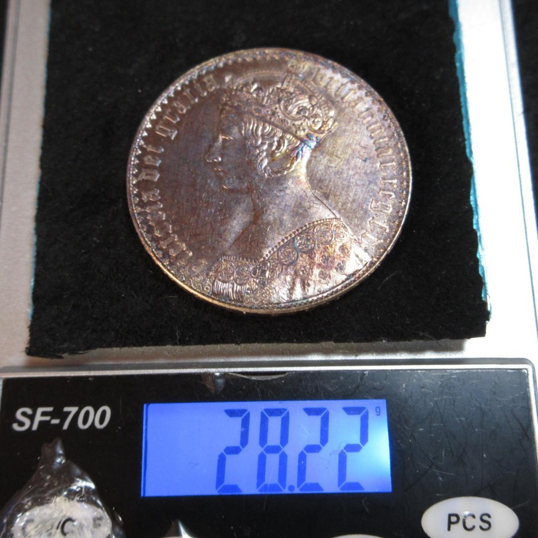 英古銭 ヴィクトリア女王 ゴシッククラウン銀貨1847年