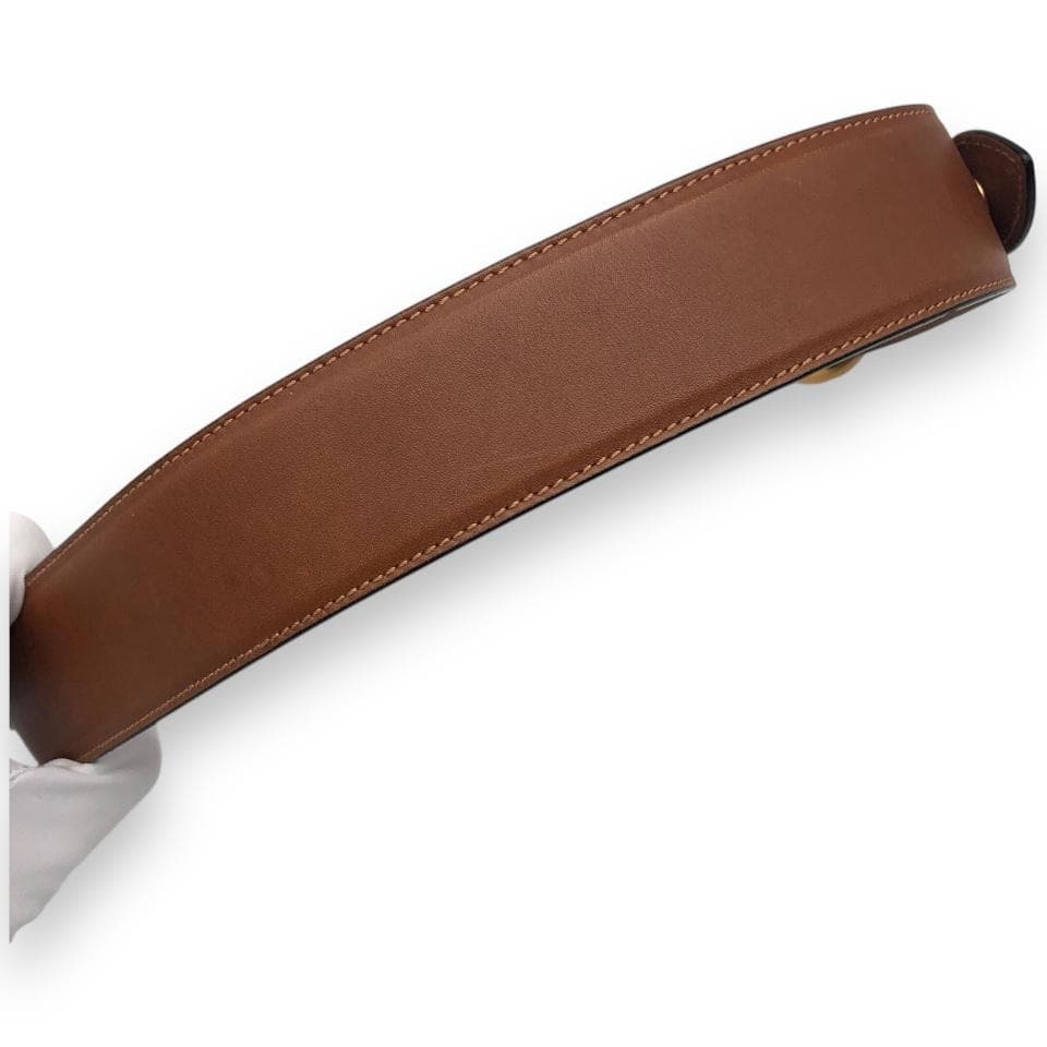 【美品】GUCCI グッチ ホースビット ベルト ゴールド ブラウン イタリア.