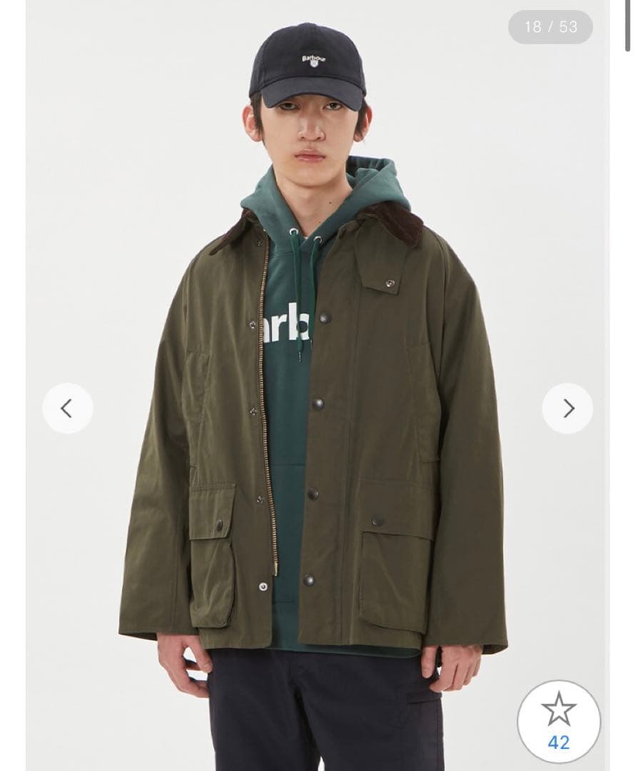新品未使用　Barbour（バブアー）BEDALE /ビデイル　グリーン36