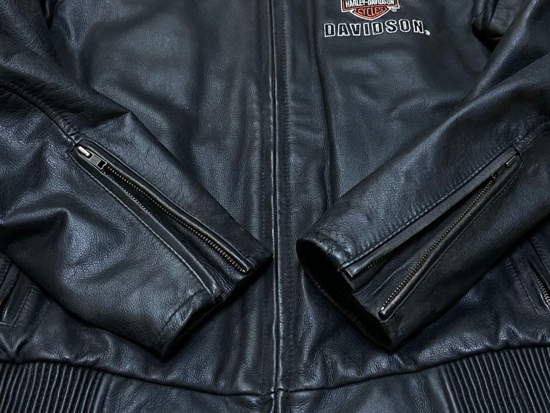 TA様 ハーレーダビッドソン シングル ライダース レザージャケット 両面刺繍