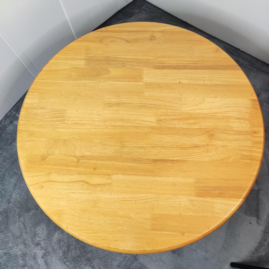 円卓　ちゃぶ台　テーブル 折りたたみ 木製 座卓 丸 80cm レトロ　イシモク