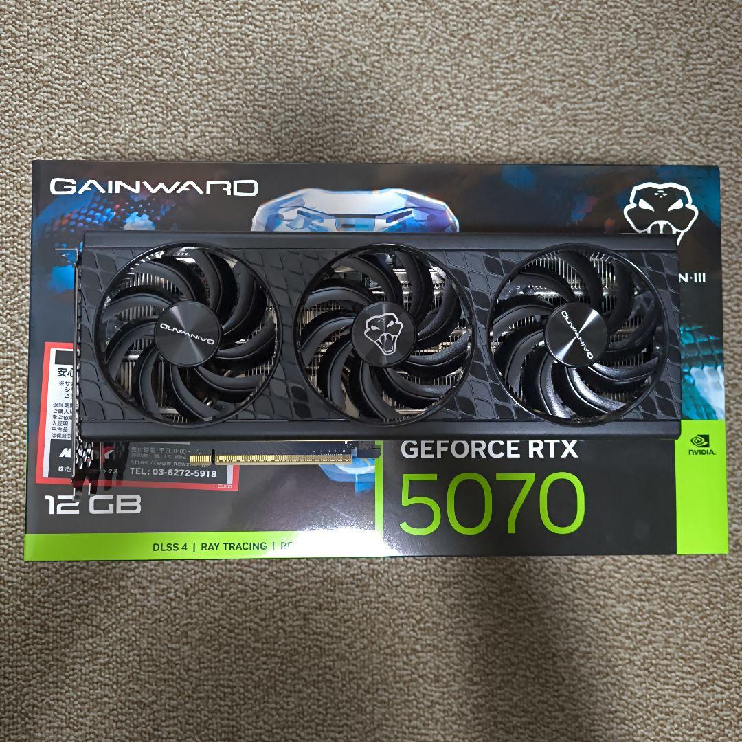 2スロット小型 GEFORCE RTX 5070 12GB GAINWARD