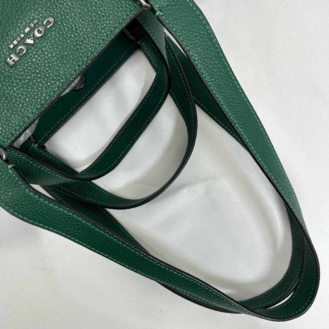 【未使用級/カード付】コーチ トートバッグ ビジネスバッグ レザー A4可 緑