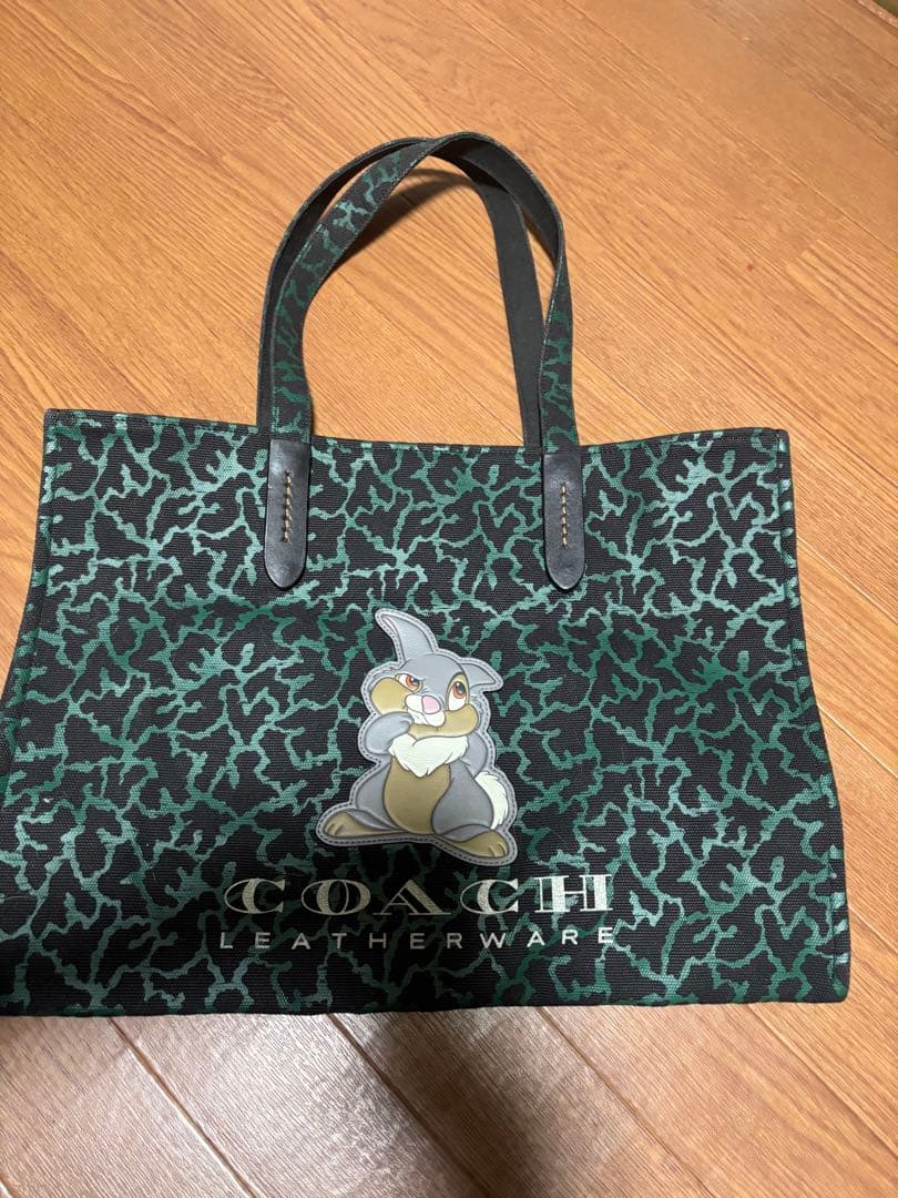 コーチ　ディズニー　とんすけ　トートバッグ
