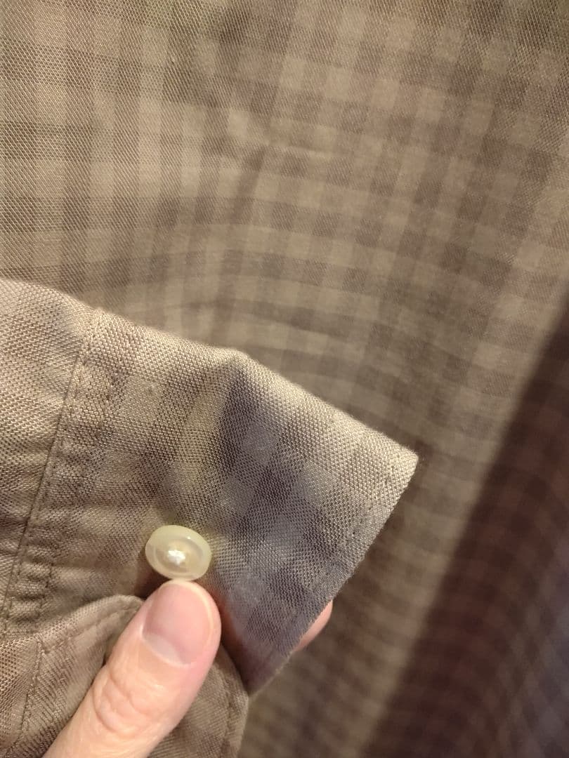 DAIWA PIER39 チェック オープンカラーシャツ グレージュ