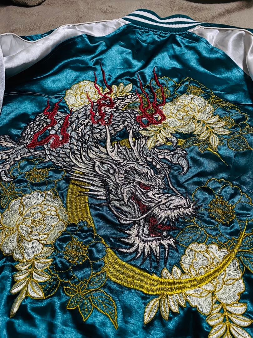 OBORO 美品 龍 日本限定 スカジャン unisex vintage サテン