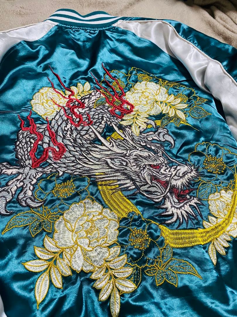 OBORO 美品 龍 日本限定 スカジャン unisex vintage サテン