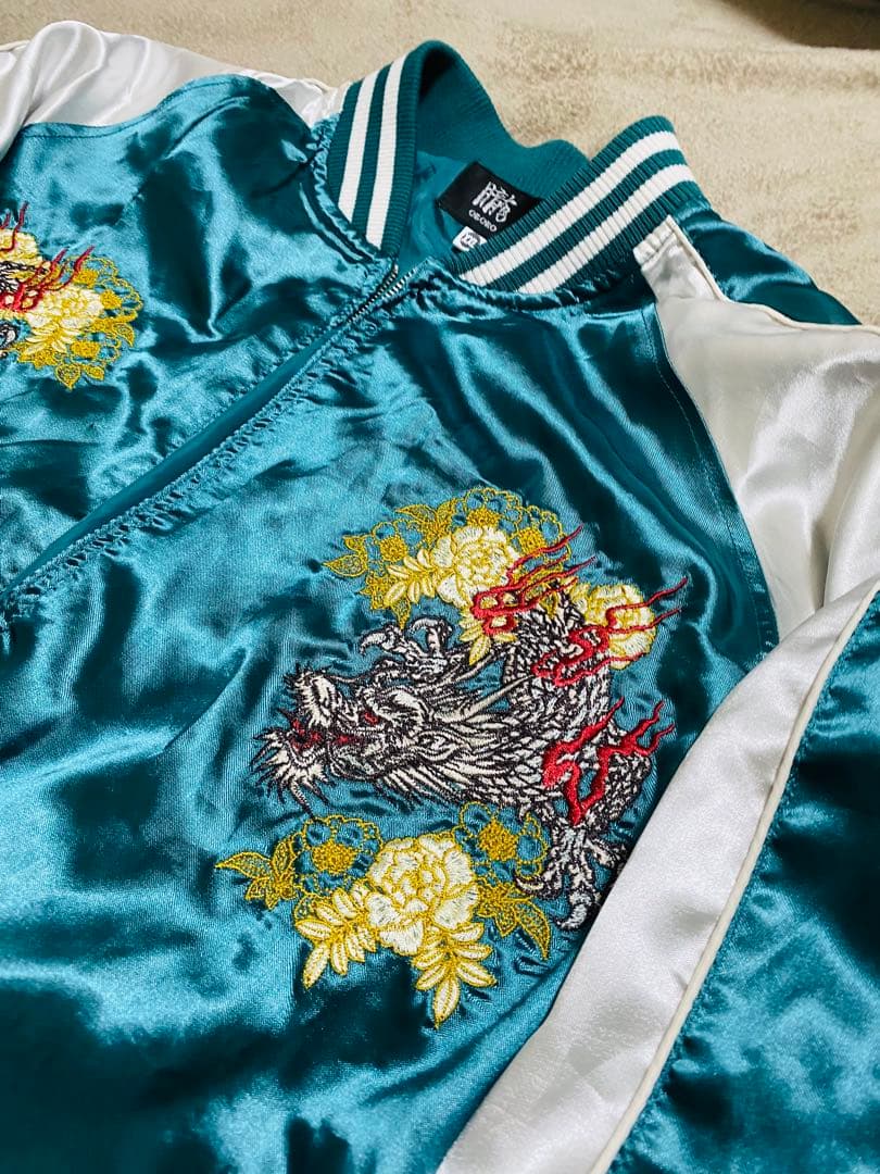 OBORO 美品 龍 日本限定 スカジャン unisex vintage サテン