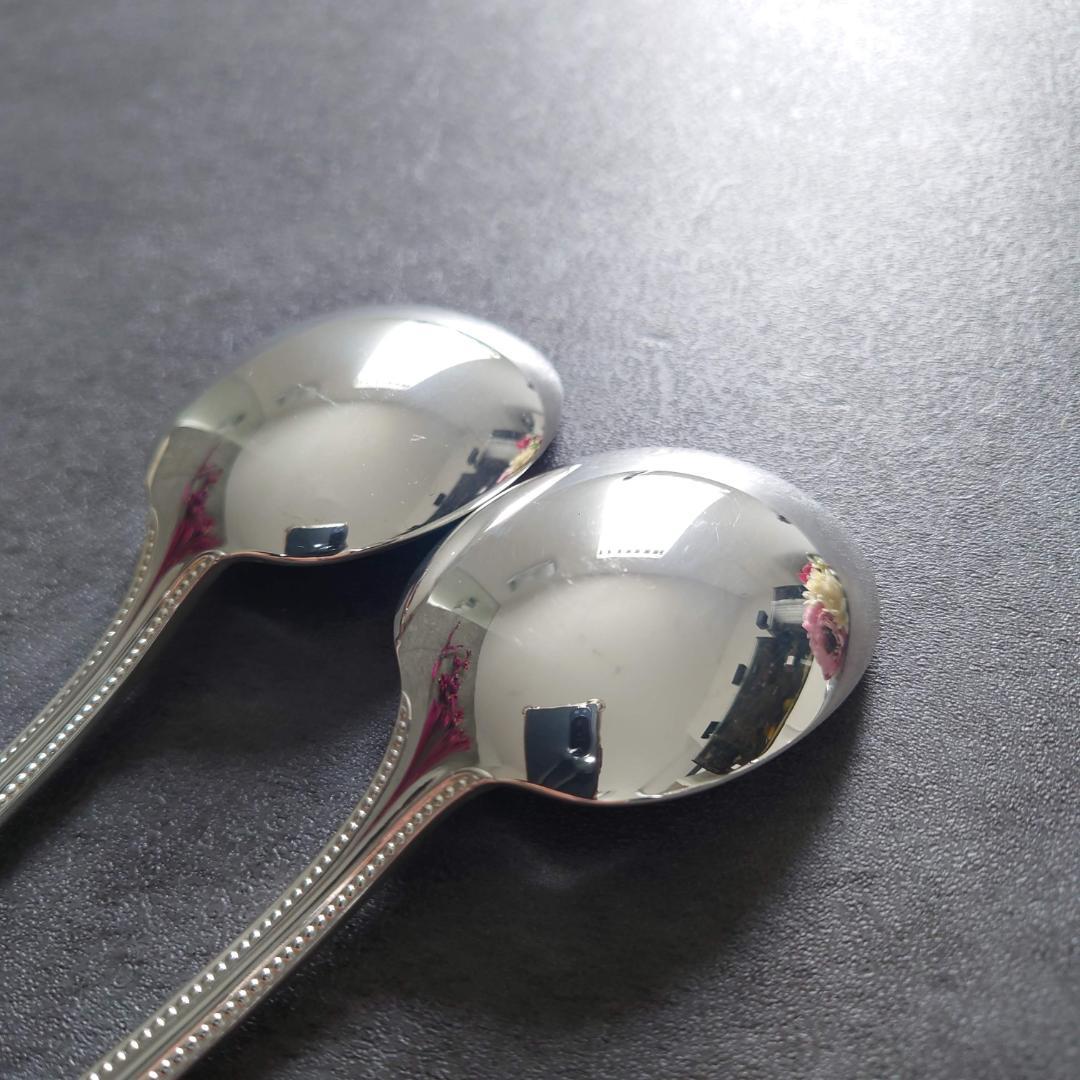 希少 美品 クリストフル パール コンソメスプーン 2点