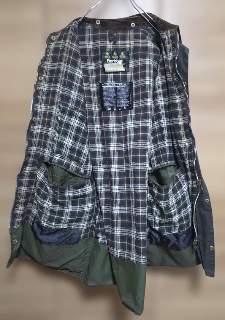 Barbour BORDER ボーダー 90s 44 セージ リワックス済！
