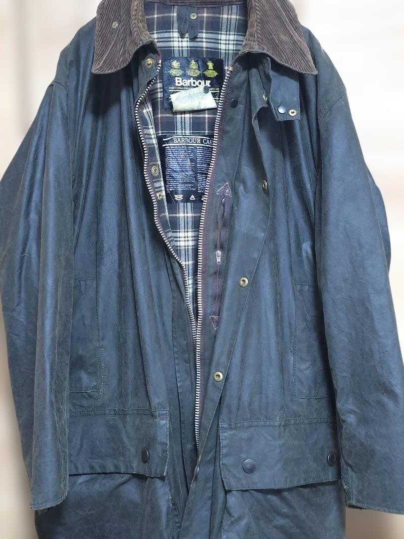 Barbour BORDER ボーダー 90s 44 セージ リワックス済！
