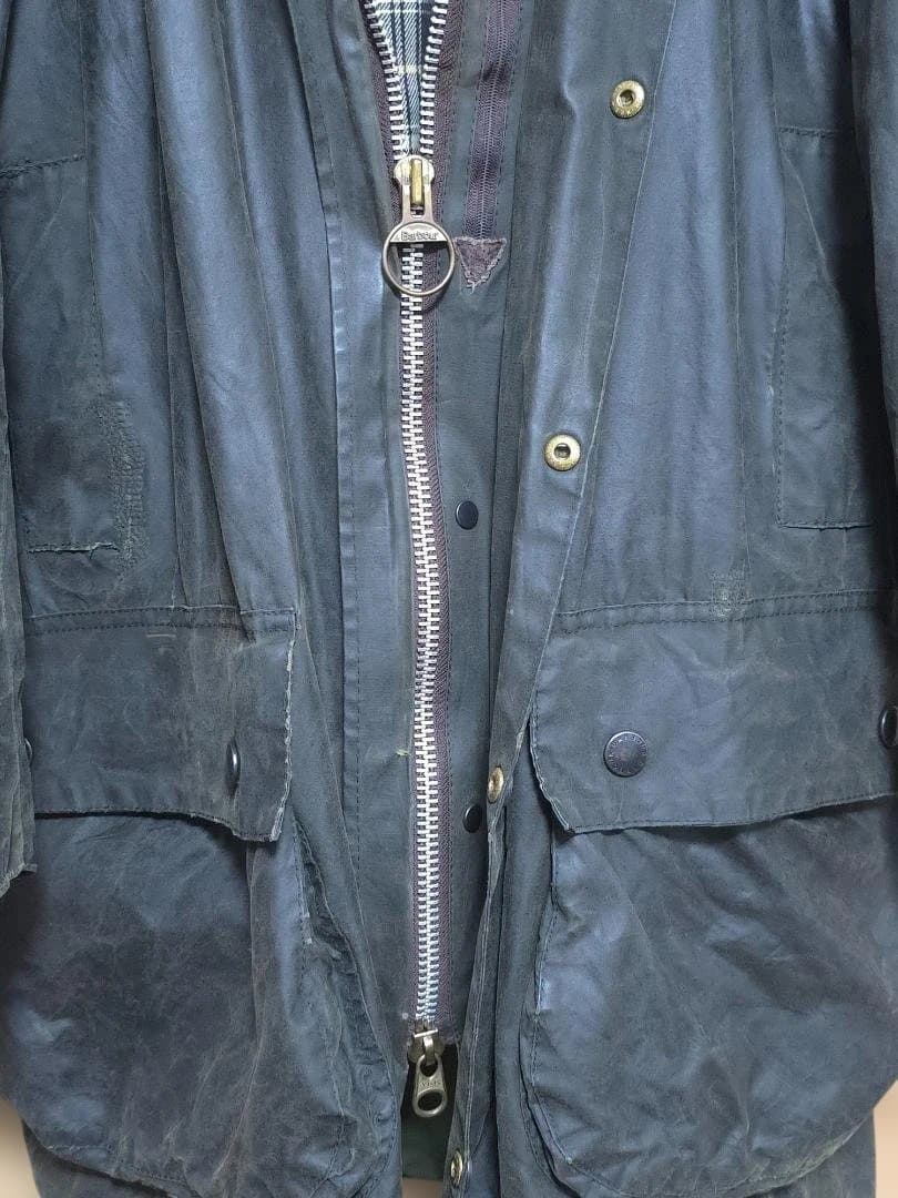 Barbour BORDER ボーダー 90s 44 セージ リワックス済！