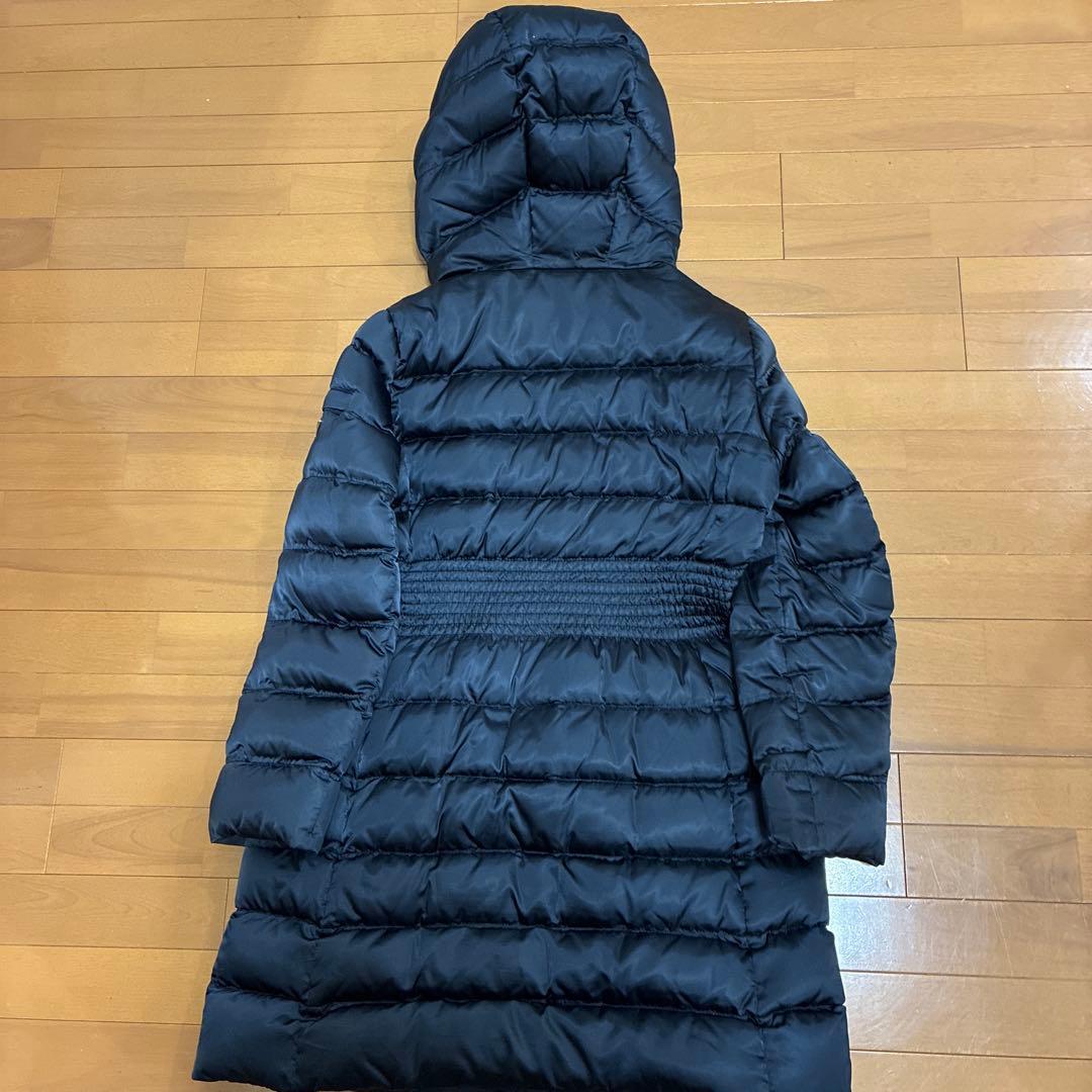 PRADA ブラック ロングダウンジャケット フード付き　三角プレート有