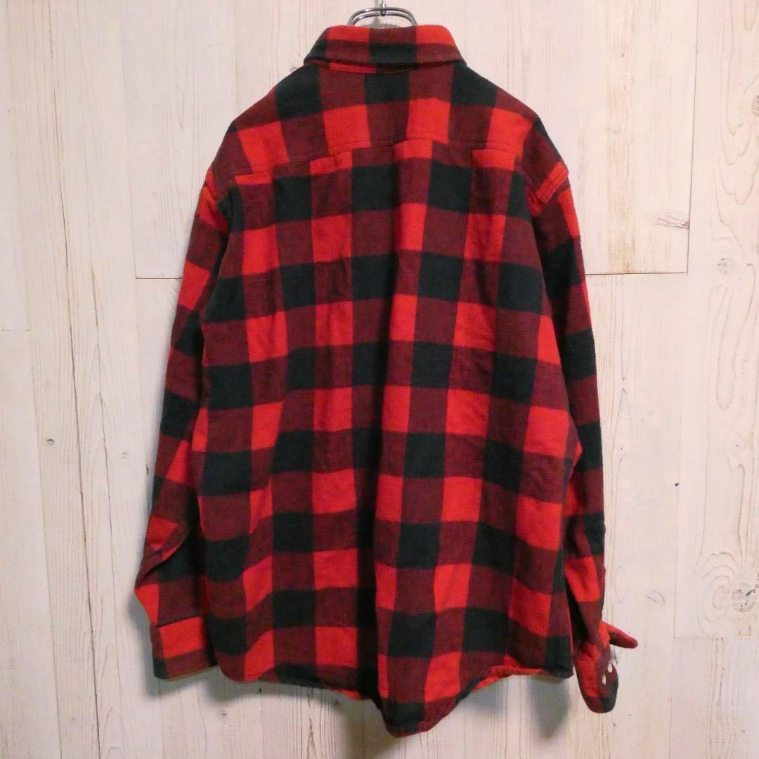90's USA製　St. John's Bay バッファローチェックネルシャツ