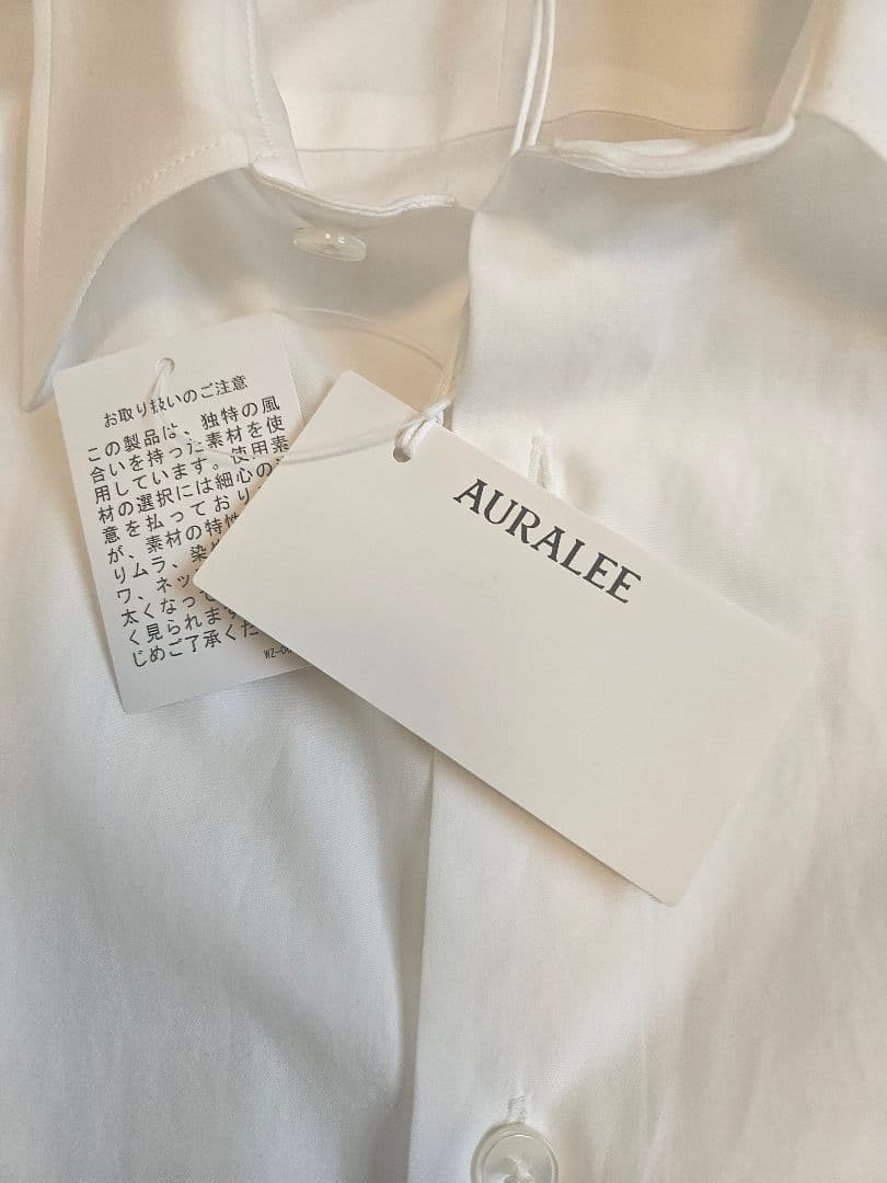 2026ss　オーラリー WASHED FINX TWILL SLIM 3白