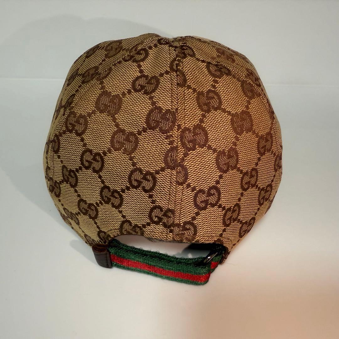 レア商品★GUCCI/GGパターン/ベージュ/Mサイズ/キャップ／オー