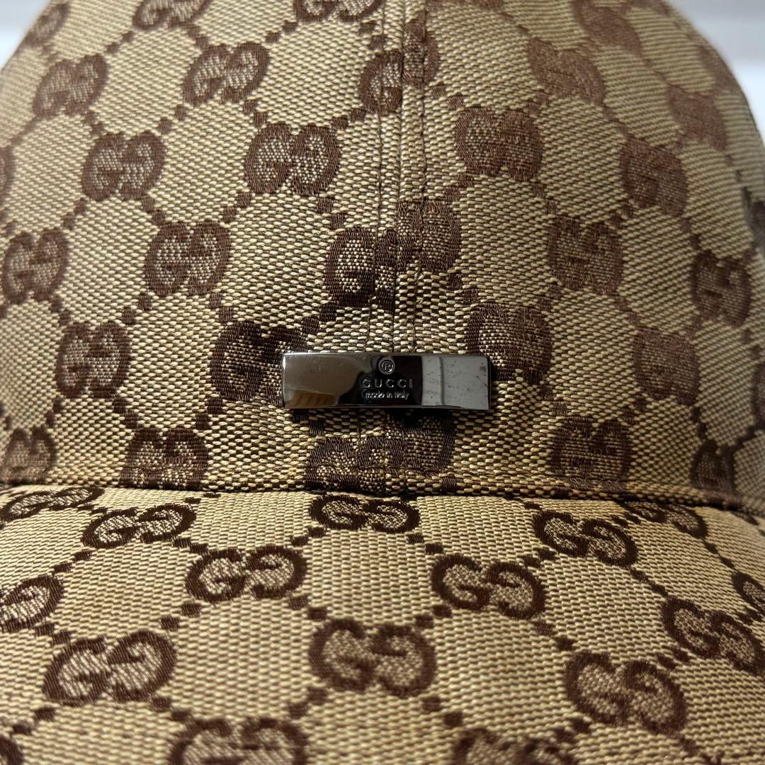レア商品★GUCCI/GGパターン/ベージュ/Mサイズ/キャップ／オー