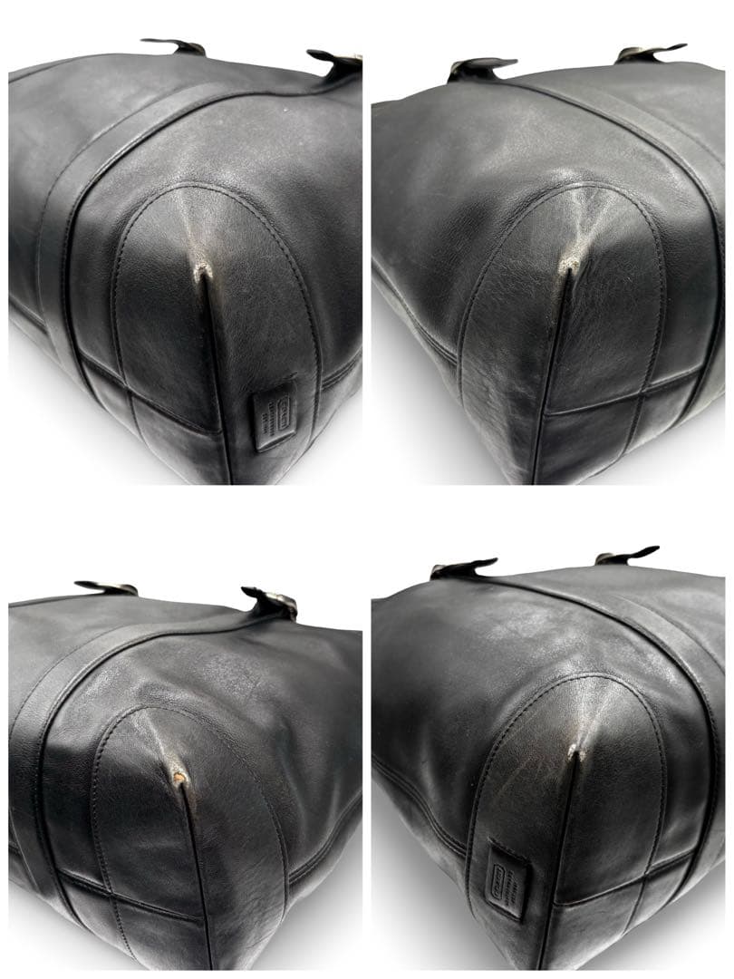 【ヴィンテージ】コーチ　トートバッグ　ビジネス　オールレザー　黒　肩掛け　大容量