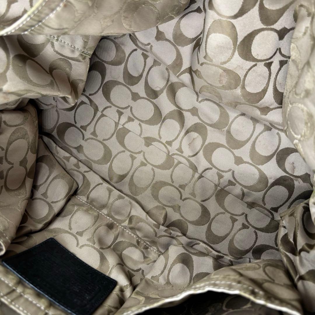 【ヴィンテージ】コーチ　トートバッグ　ビジネス　オールレザー　黒　肩掛け　大容量