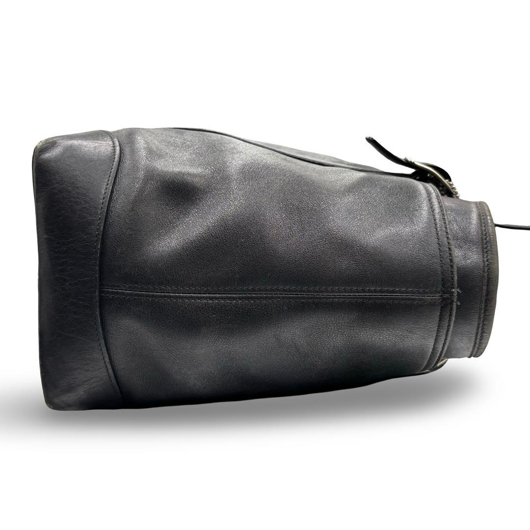 【ヴィンテージ】コーチ　トートバッグ　ビジネス　オールレザー　黒　肩掛け　大容量