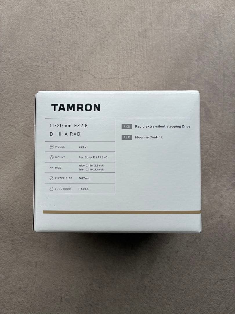 レンズ(ズーム) TAMRON 11-20mm F/2.8 Sony E (ASP-C)
